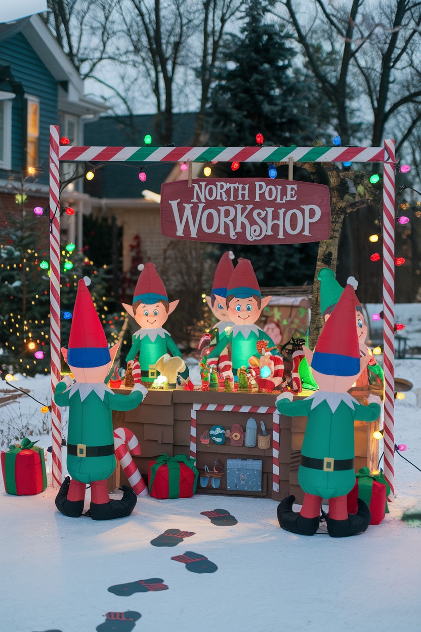 10. Christmas Elf Front Yard Display