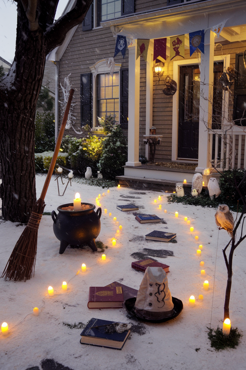 2. Harry Potter Themed Front Yard Display