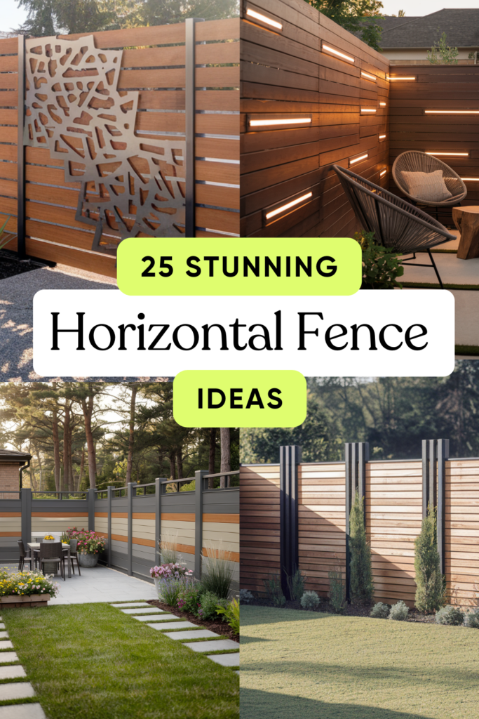 25 Stunning Horizontal Fence Ideas for Your Backyard