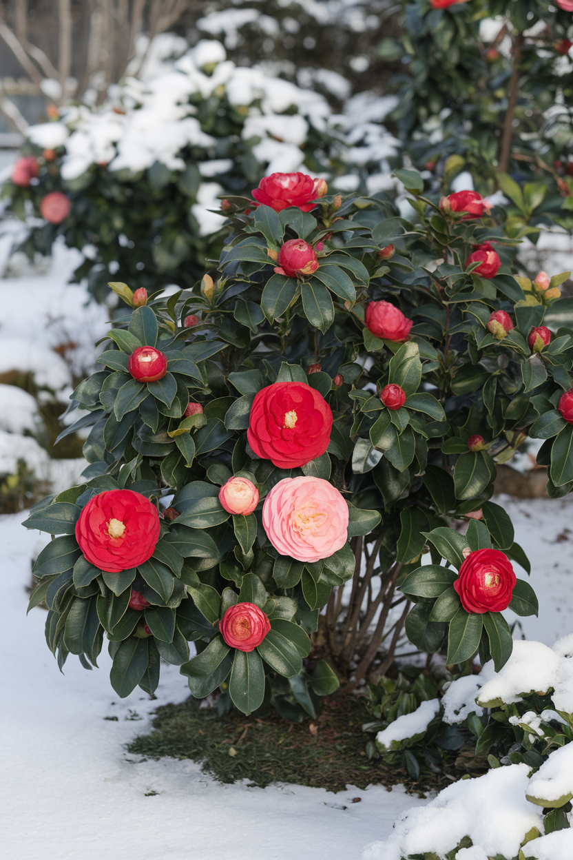 3. Camellia (Camellia japonica)