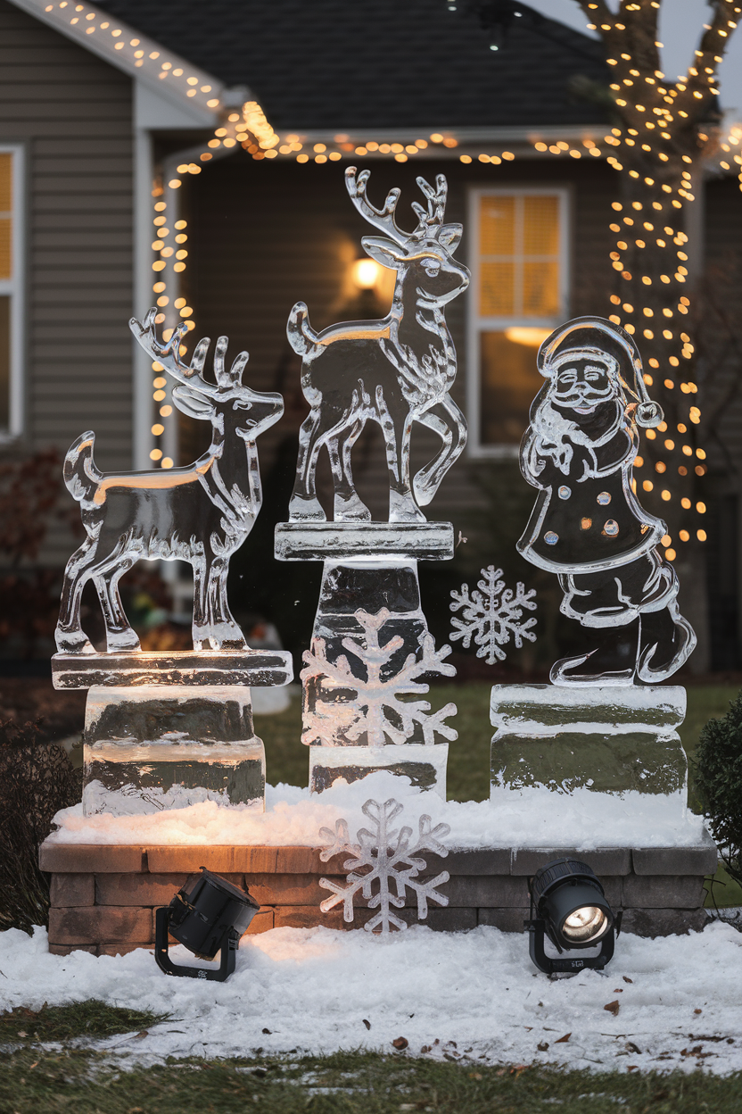 5. Ice Sculpture Front Yard Display