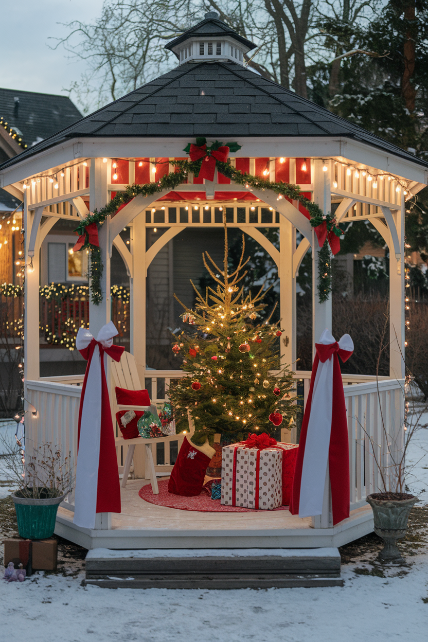 8. Santa's Grotto Front Yard Display