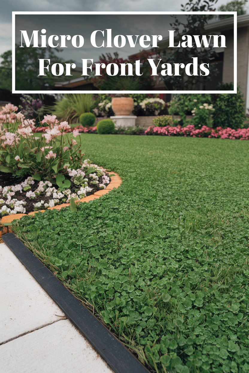 micro clover lawn for front yards