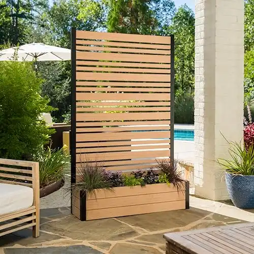 Freestanding Planter Cedar Privacy Screen