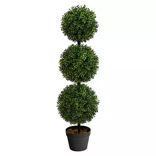Artificial Triple Ball Boxwood Topiary Tree